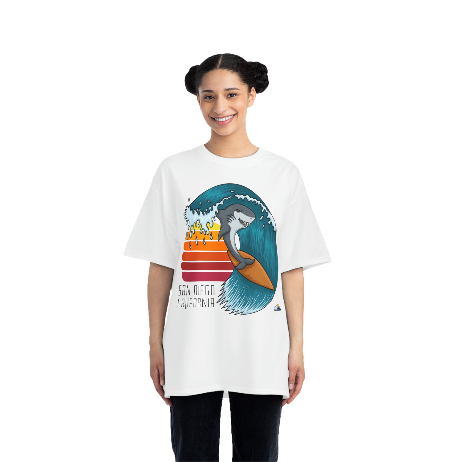 Camiseta de peso pesado Surf San Diego