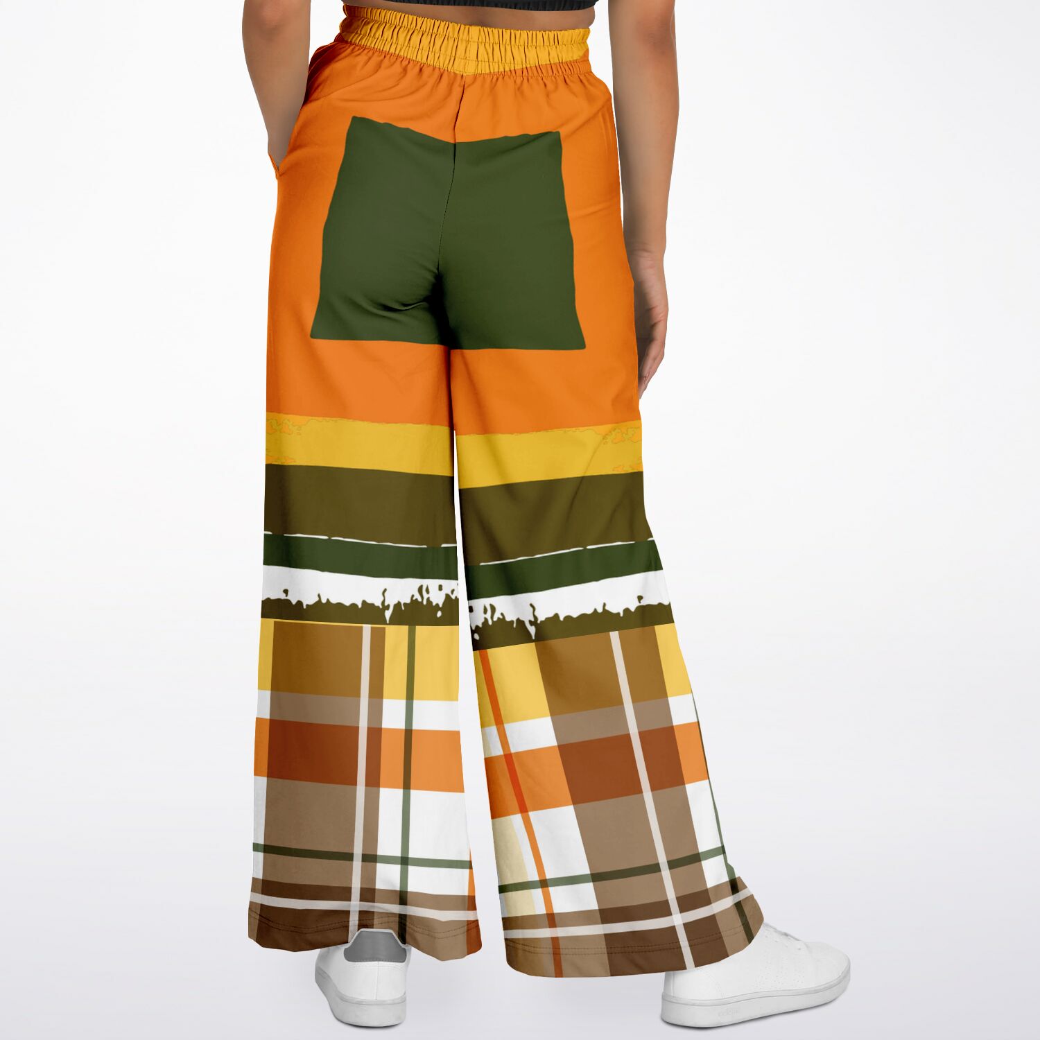 Seville Retro 70s Plaid Wide Leg Pants