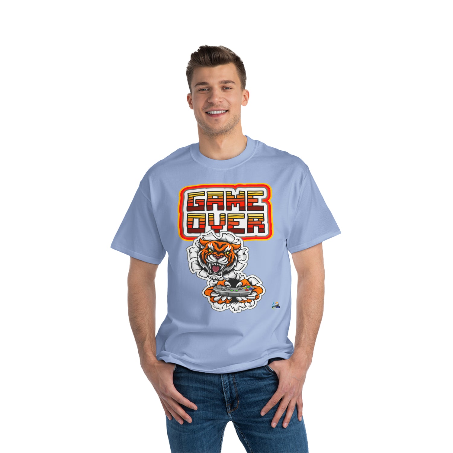 Camiseta de juego unisex de peso pesado Game Over Tiger Edition