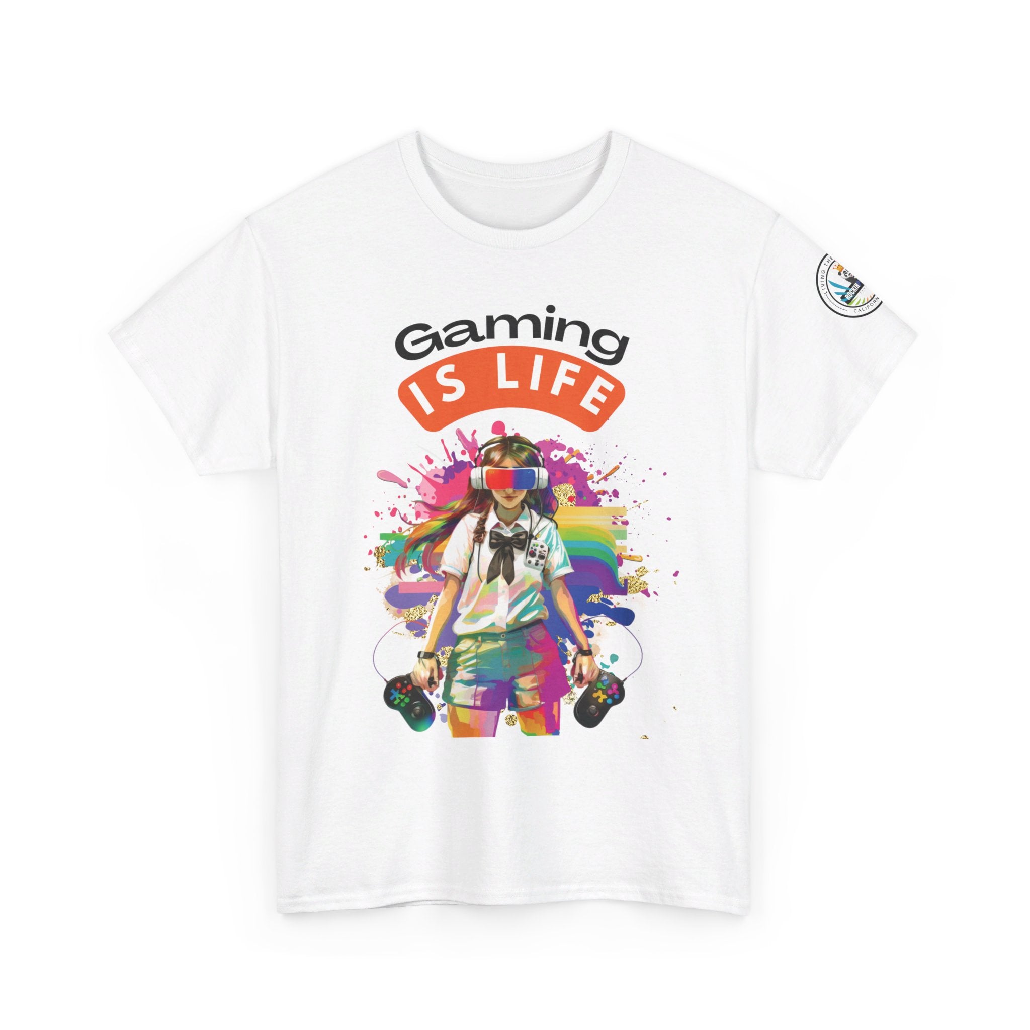 Gaming is Life - Girl Gamer Unisex Heavy Cotton Tee