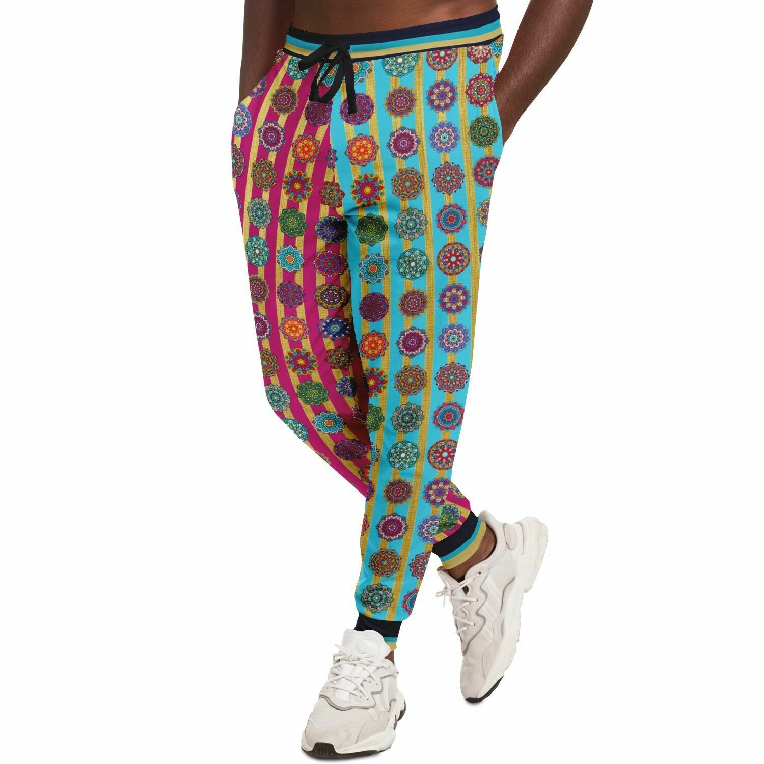 Gypsy Spirit Mandala Stripe Eco-Poly Unisex Joggers