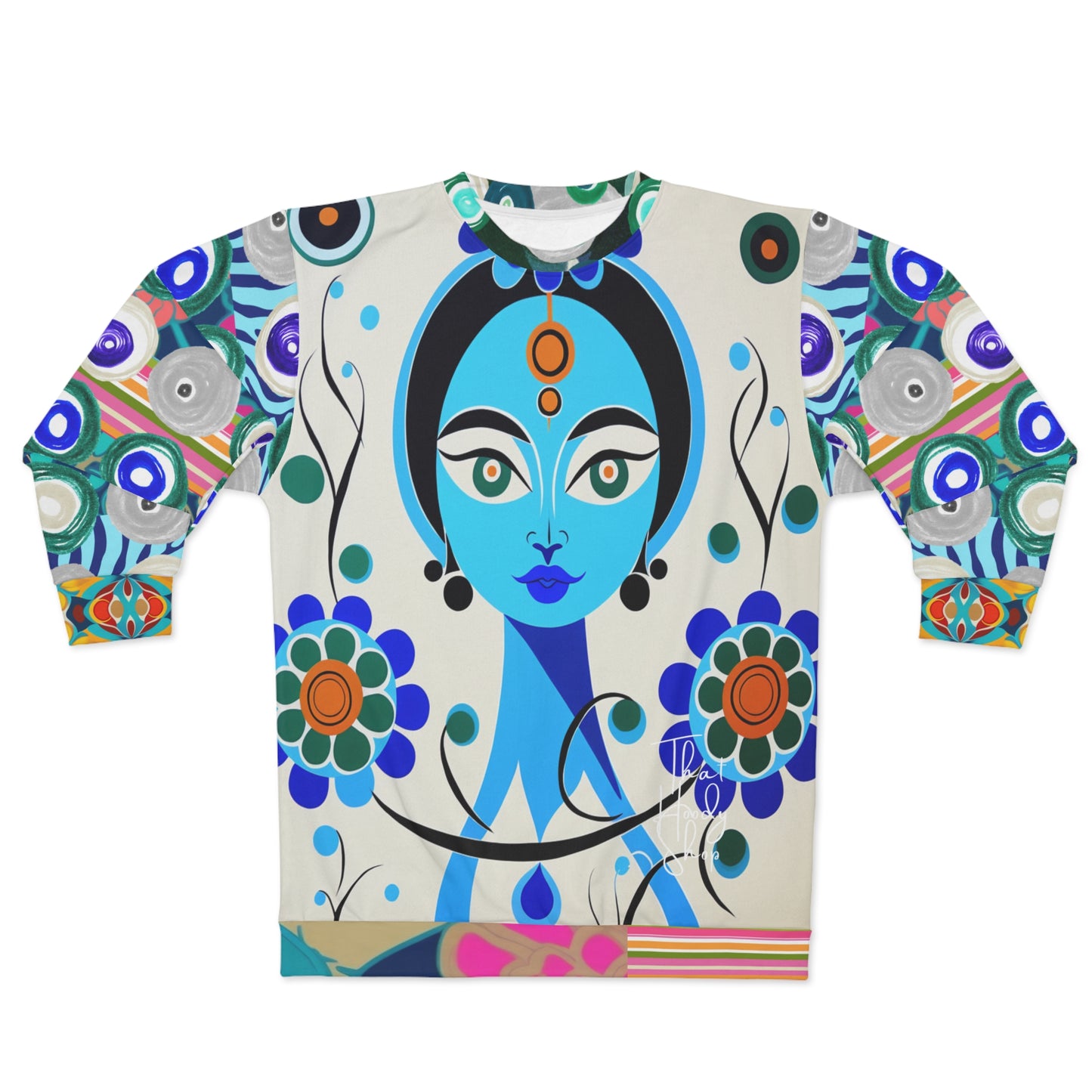 Blue Devi Floral Unisex Sweatshirt