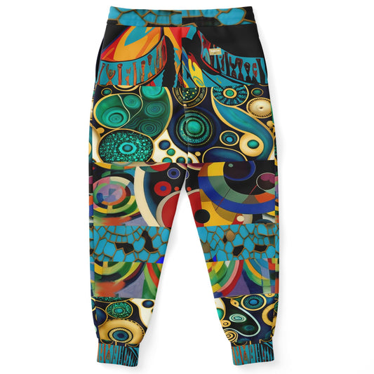 Joggers unisex de poliéster ecológico con patchwork Afro Girl de Little Miss Sassy 