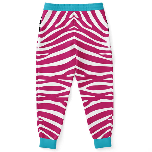 Zebra in Raspberry Eco-Poly Unisex Joggers