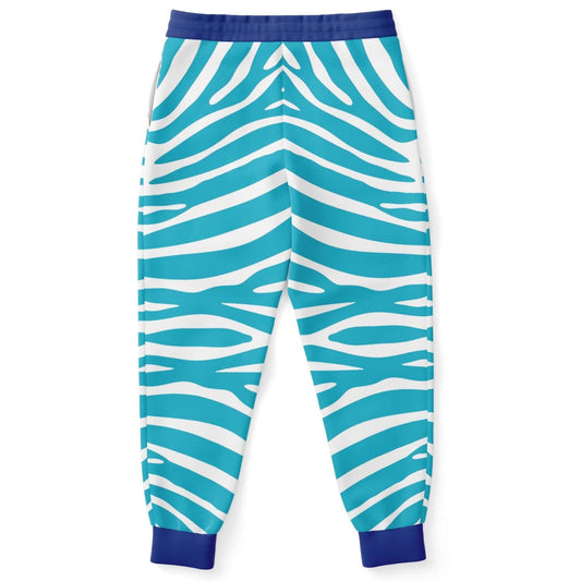 Zebra in Turquoise Eco-Poly Unisex Joggers