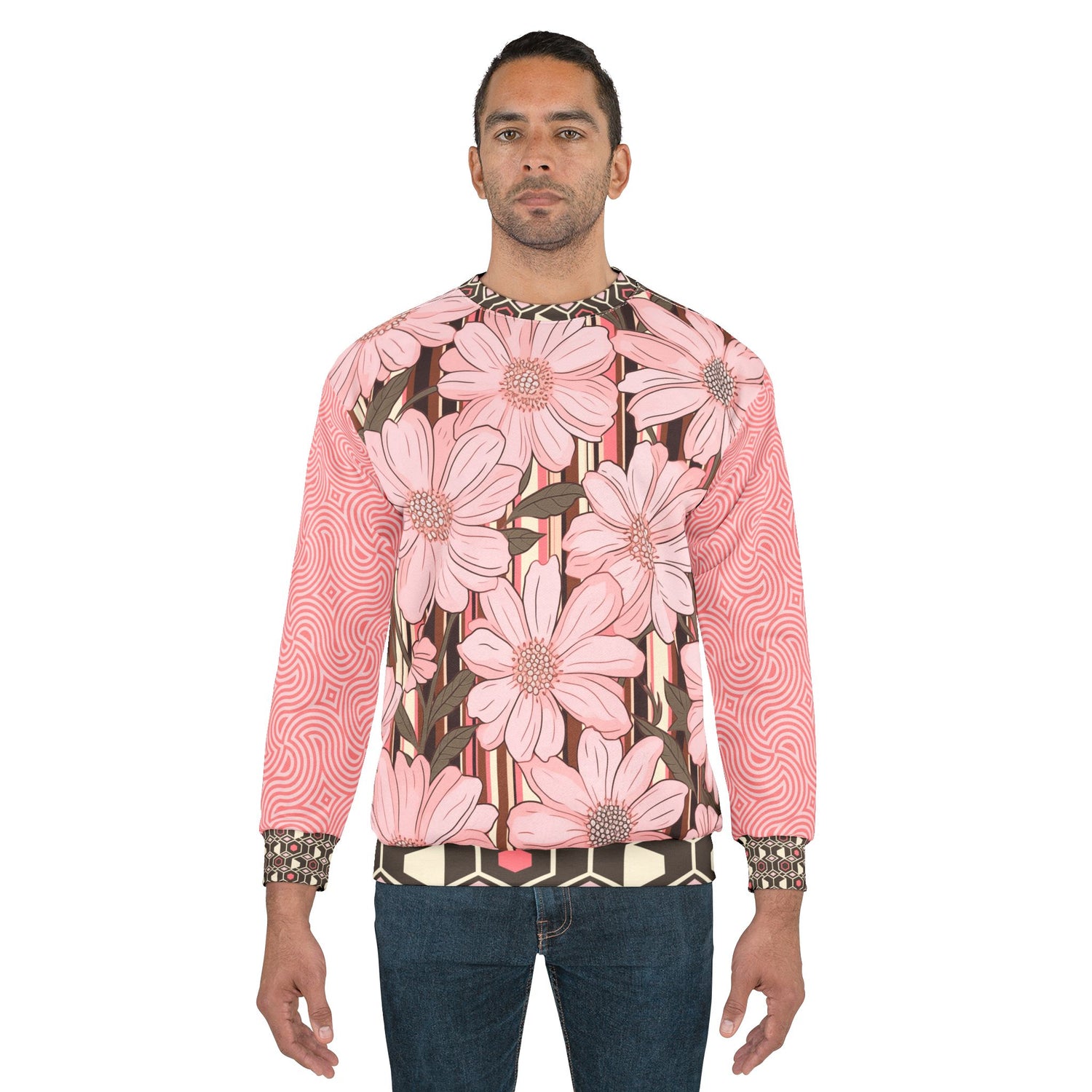 Fantasy in Pink Floral Unisex Sweatshirt (Gold Label)