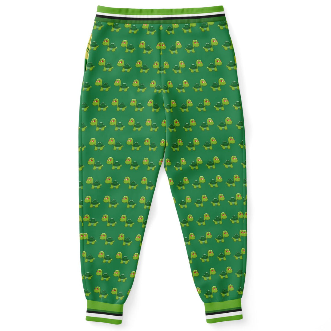 Green Acres Turtle Cluster in Green Eco-Poly Unisex Joggers