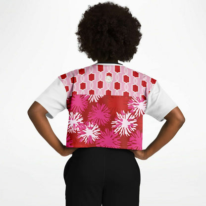 1976 California Pink Carnation Explosion Eco-Poly Crop Jersey