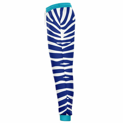Zebra in Blue Royal Eco-Poly Unisex Joggers
