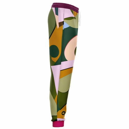 Pink Abstract Jungle Eco-Poly Camo Unisex Joggers