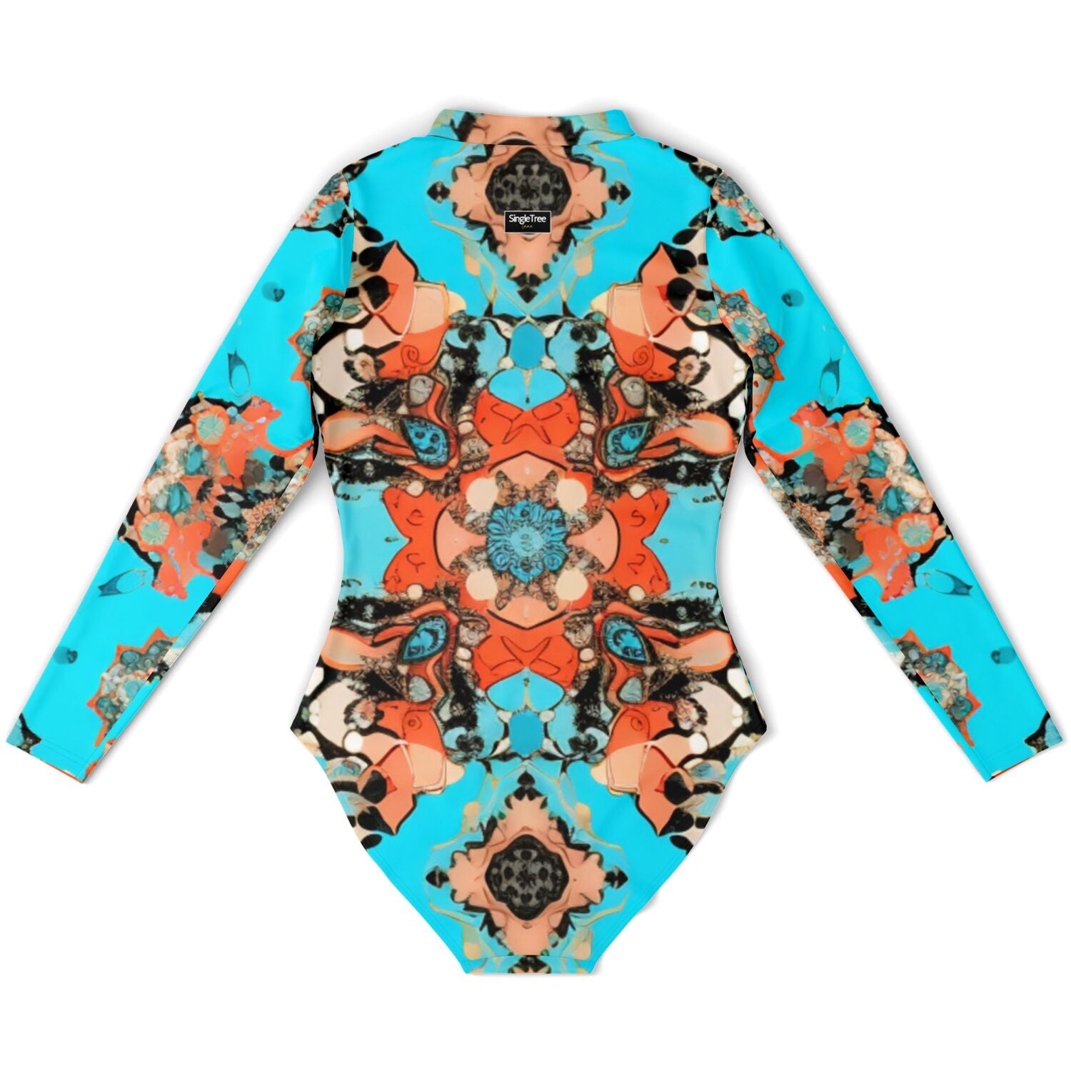 Coral Reef Turquoise Batique Long Sleeve Bodysuit