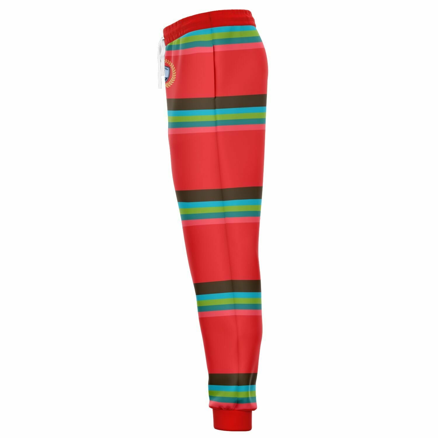 Watermelon Crush Rugby Stripe Eco-Poly Unisex Joggers