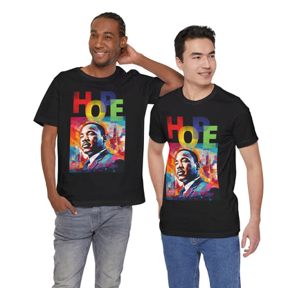 MLK Jr Hope Graffiti Art Unisex Short Sleeve Tee