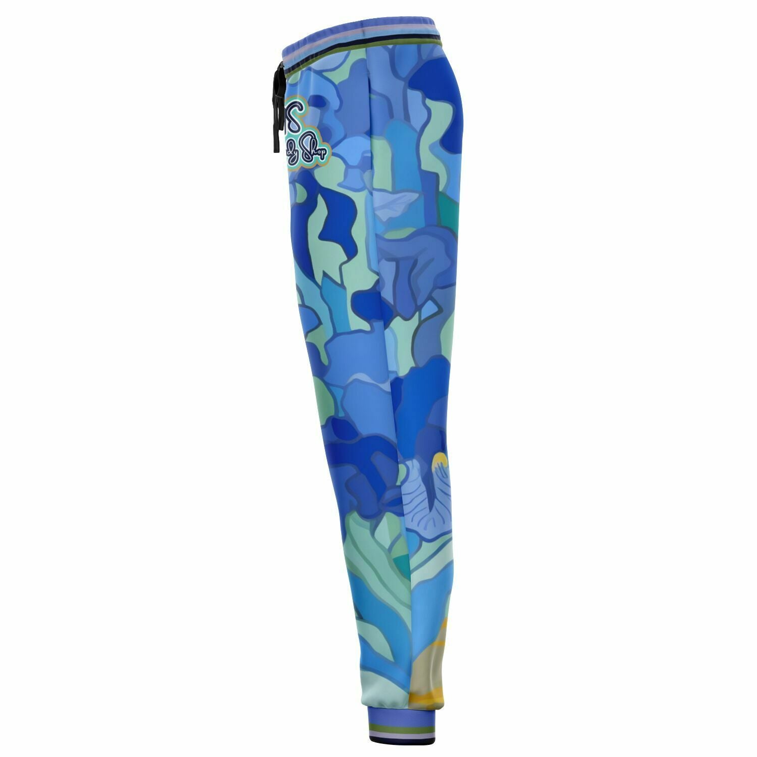 Joggers unisex de poliéster ecológico THS Signature de Iris Fields azules 