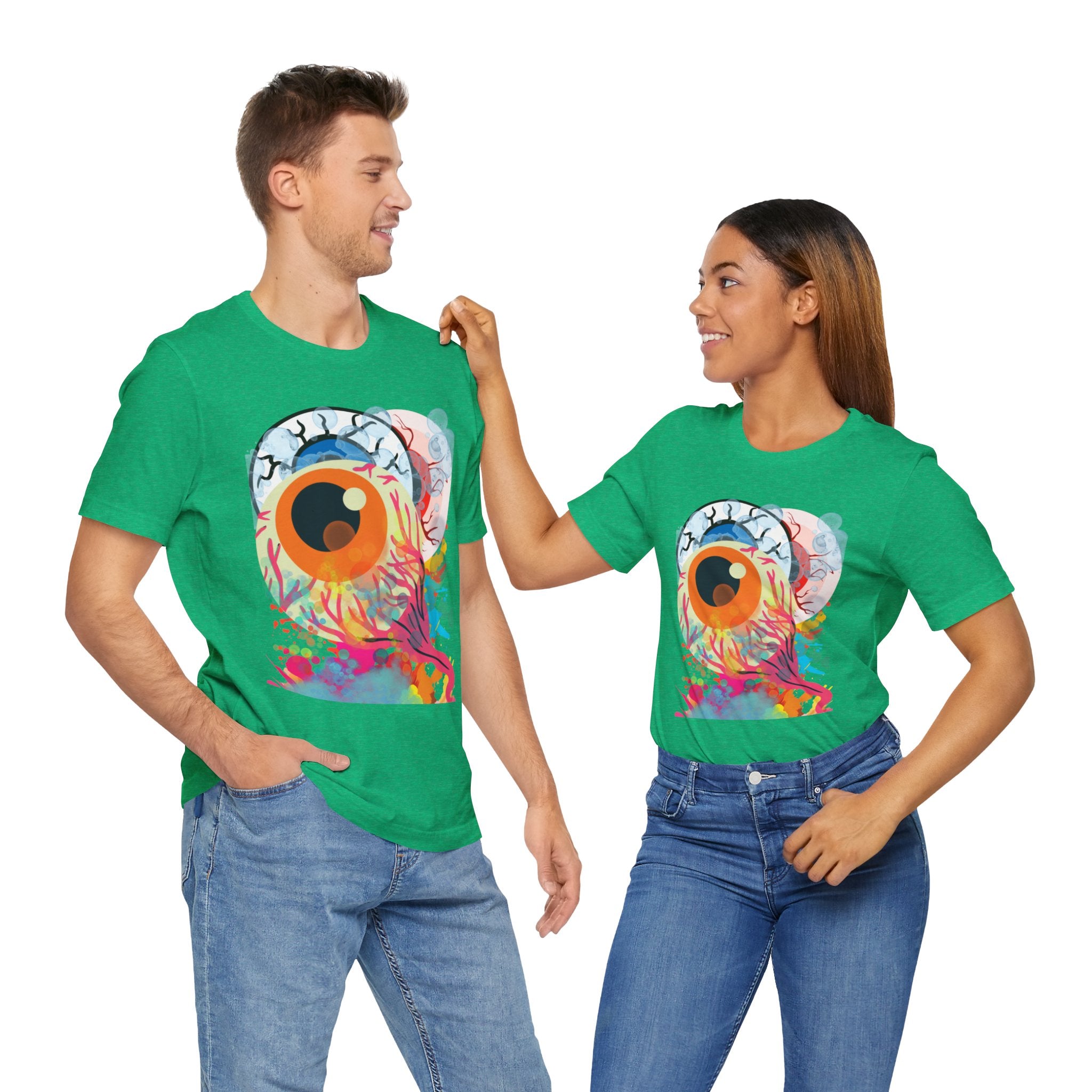 Eyes in Abstract Unisex Short Sleeve Tee