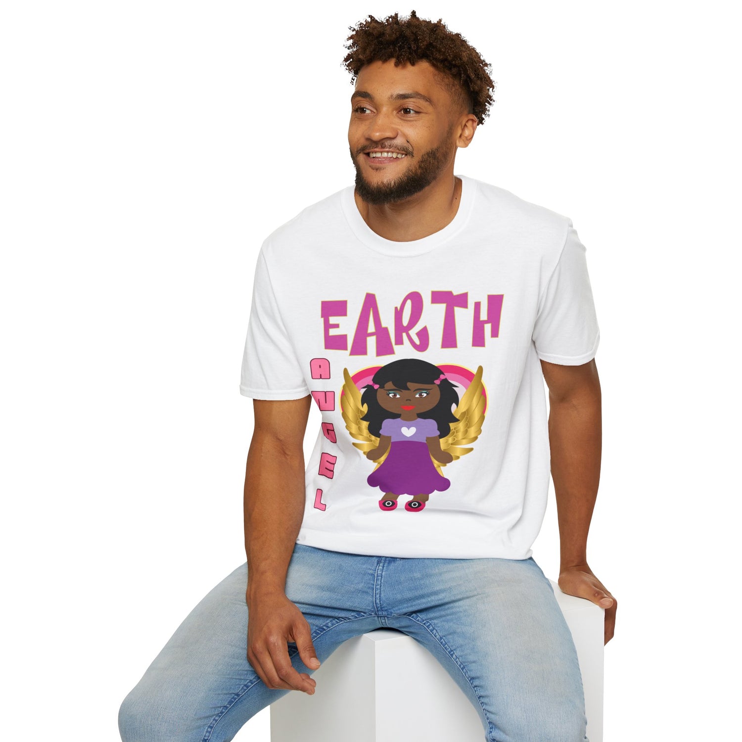 Earth Angel Black Girl Magic Unisex Softstyle T-Shirt