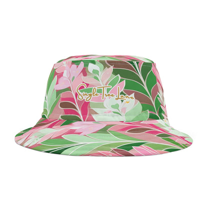 Floral patterned bucket hat with &