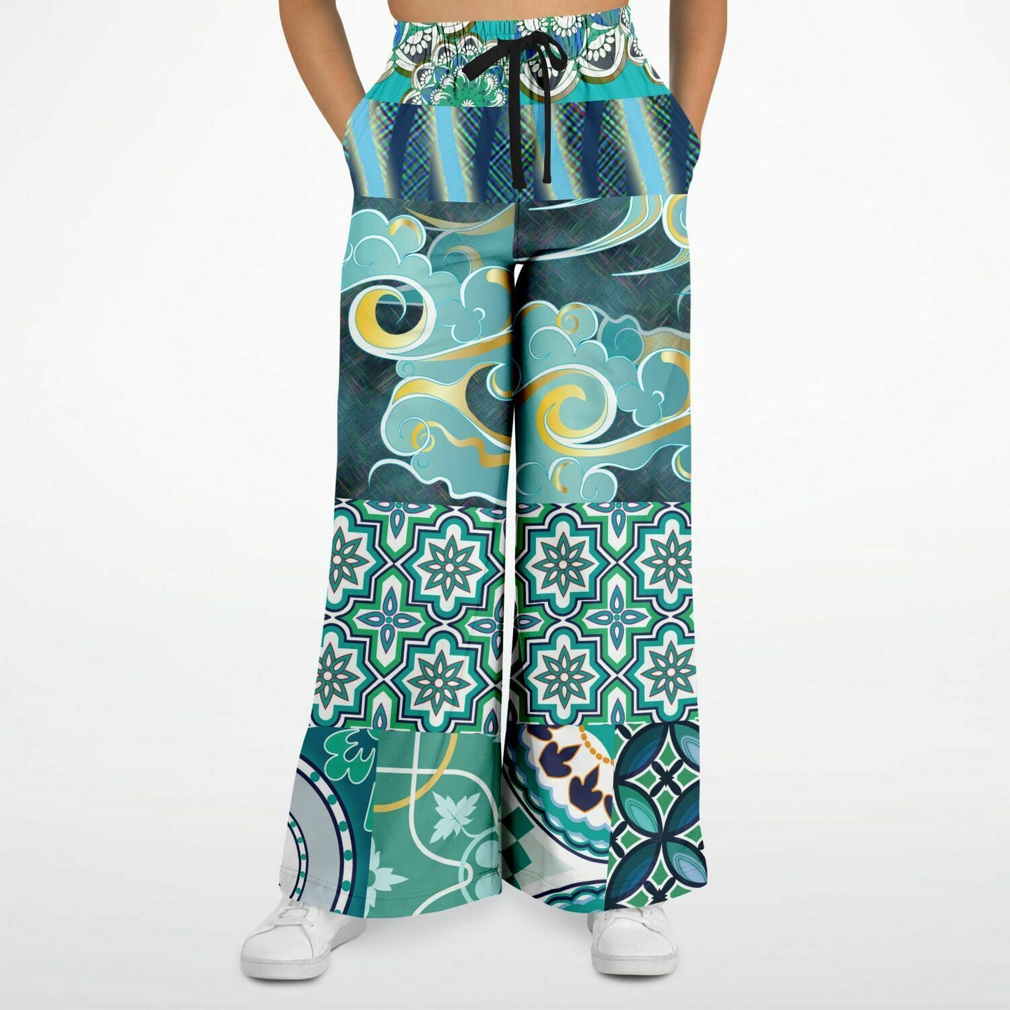 Pantalones anchos verdes con mosaico de Meknes