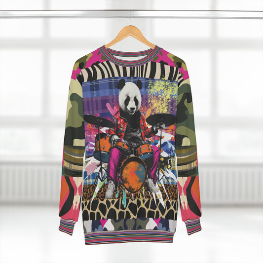 Drum Roll Please - Rockin Panda Unisex Sweatshirt