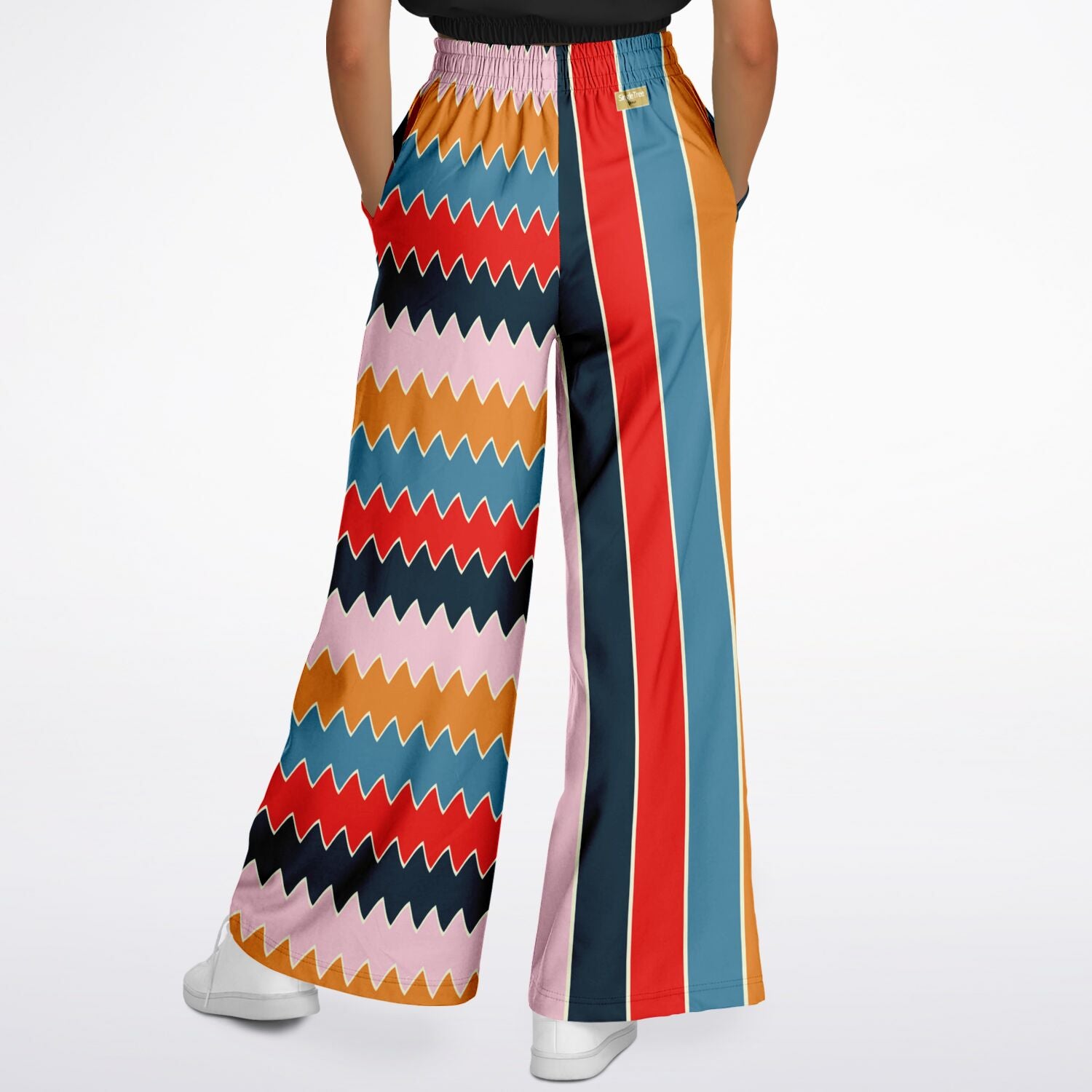 Ruby Morrison Rugby Stripe Eco-Poly Wide Leg Pants