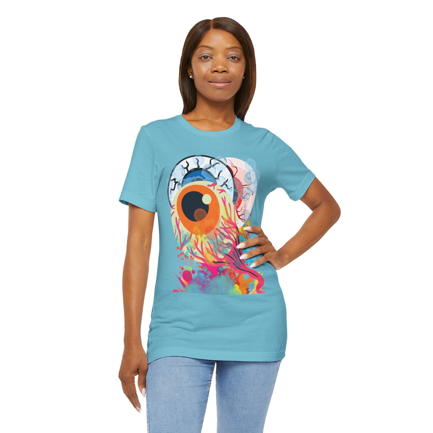 Eyes in Abstract Unisex Short Sleeve Tee