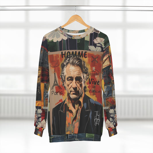 Homme de Paris Landmarks Patchwork Print Unisex Sweatshirt