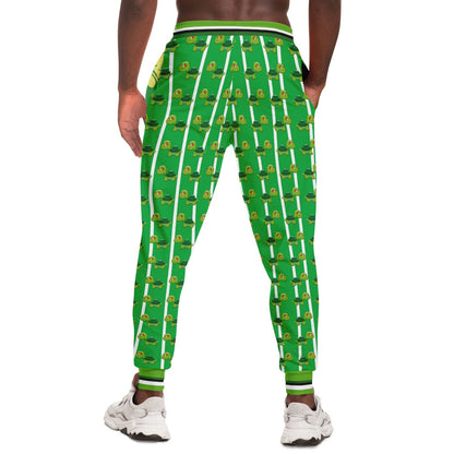 Pantalones deportivos unisex de poliéster ecológico con rayas de tortuga de Have Fun Green Acres 