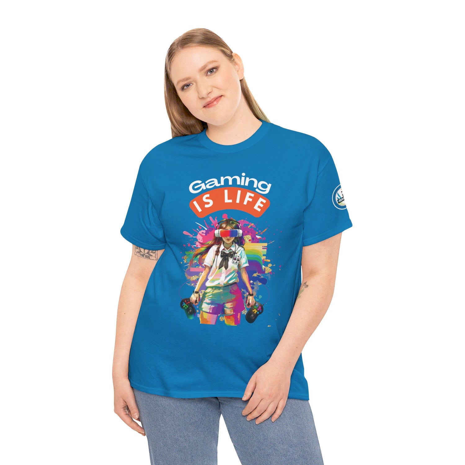 Gaming is Life - Girl Gamer Unisex Heavy Cotton Tee