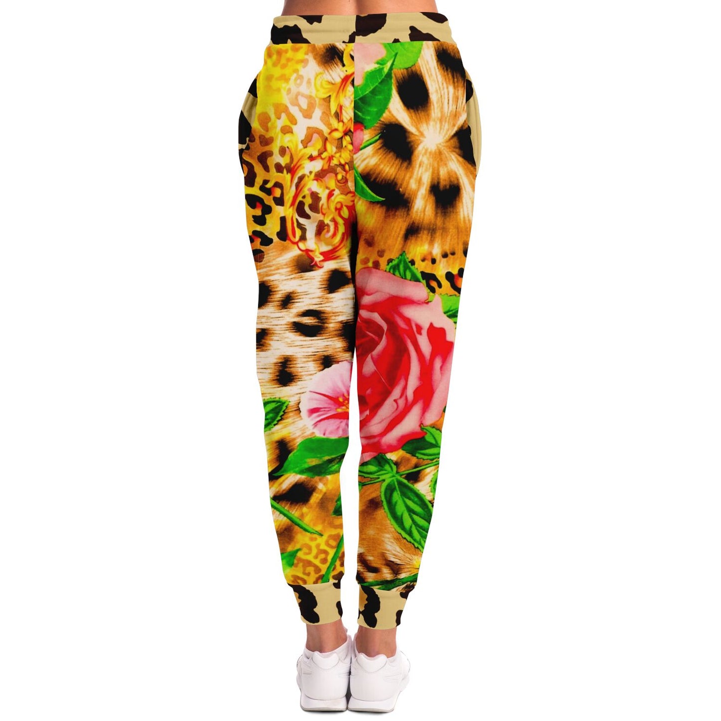 Pink Hibiscus Leopard Eco-Poly Unisex Joggers