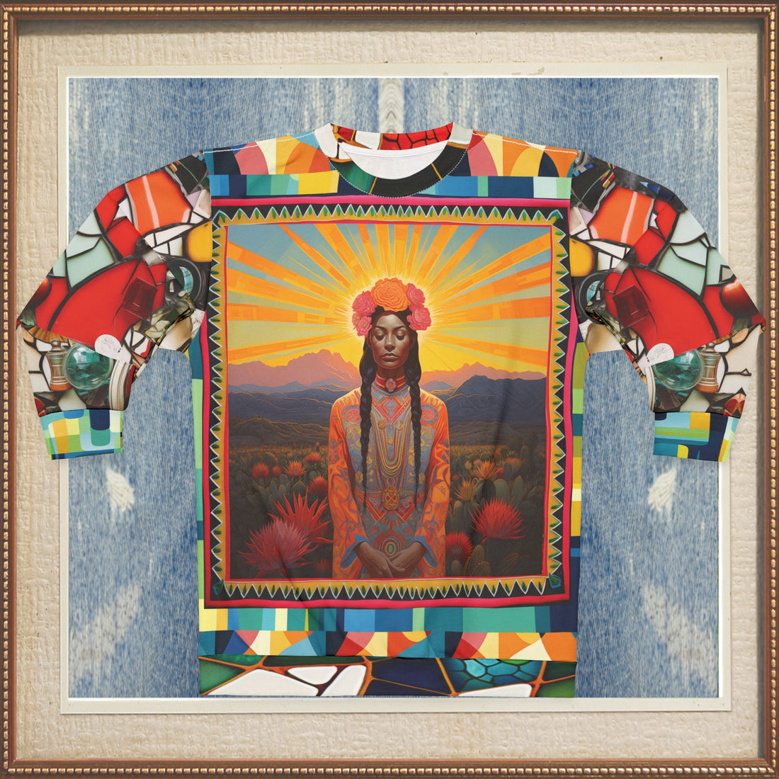 Goddess of the Harvest Mexican Chicomecōātl Unisex Sweatshirt (Gold Label)