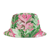Floral patterned bucket hat on a white background