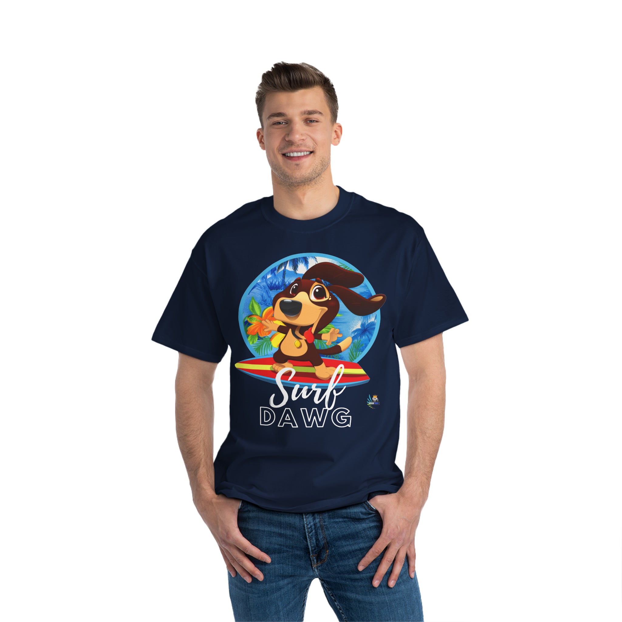 Camiseta pesada estilo hawaiano Surf Dawg