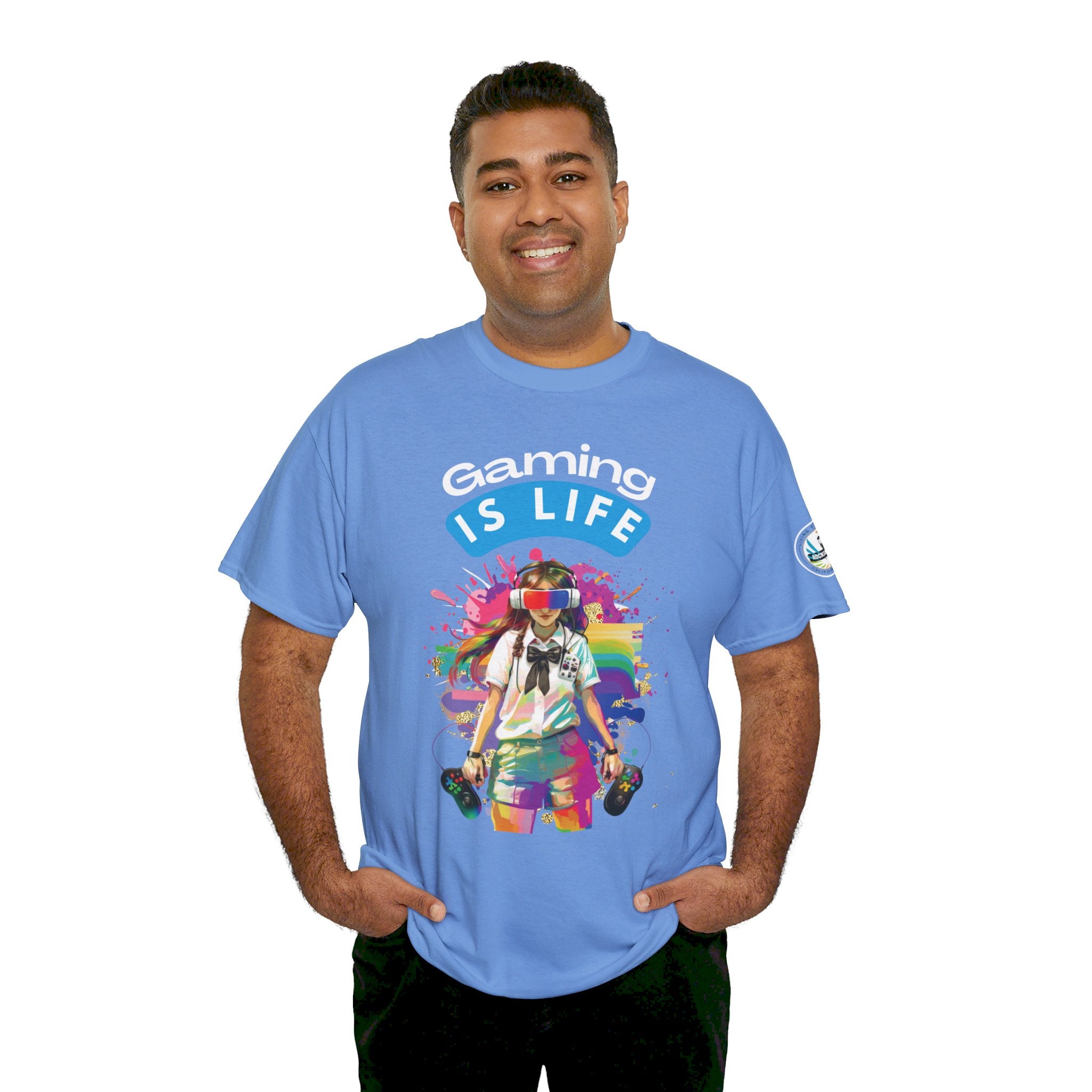 Gaming is Life - Girl Gamer Unisex Heavy Cotton Tee