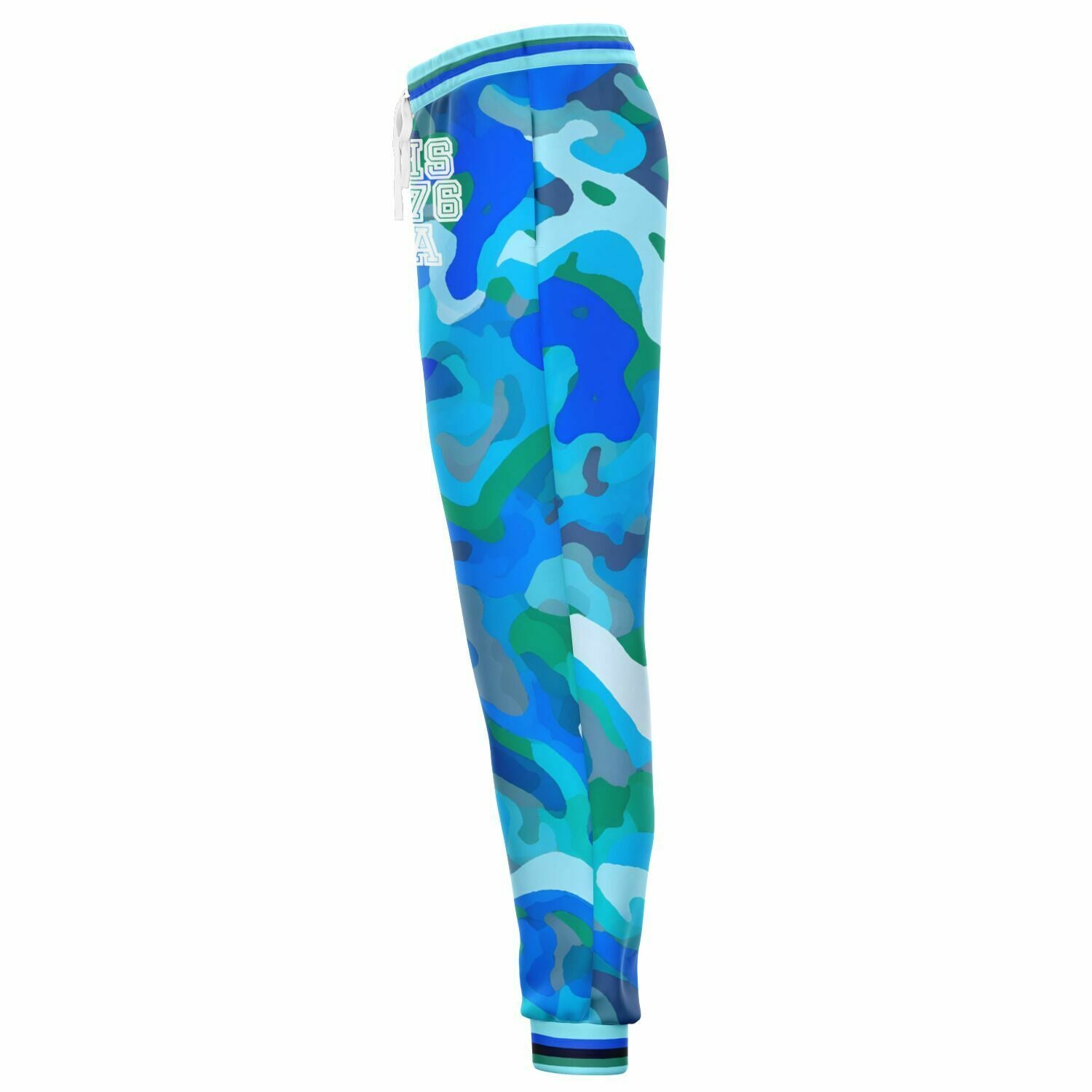 Motion of the Ocean Blue Camouflage 1976 Eco-Poly Unisex Joggers