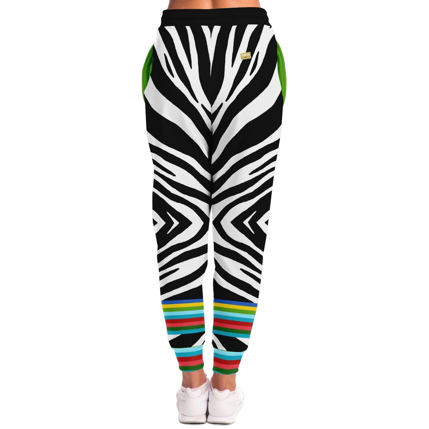 Zebra Rainbow Stripe Eco-Poly Unisex Joggers