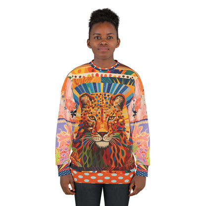 Exotic Sauvage in Rainbow Leopard Mid-Weight Unisex Sweatshirt (Gold Label)