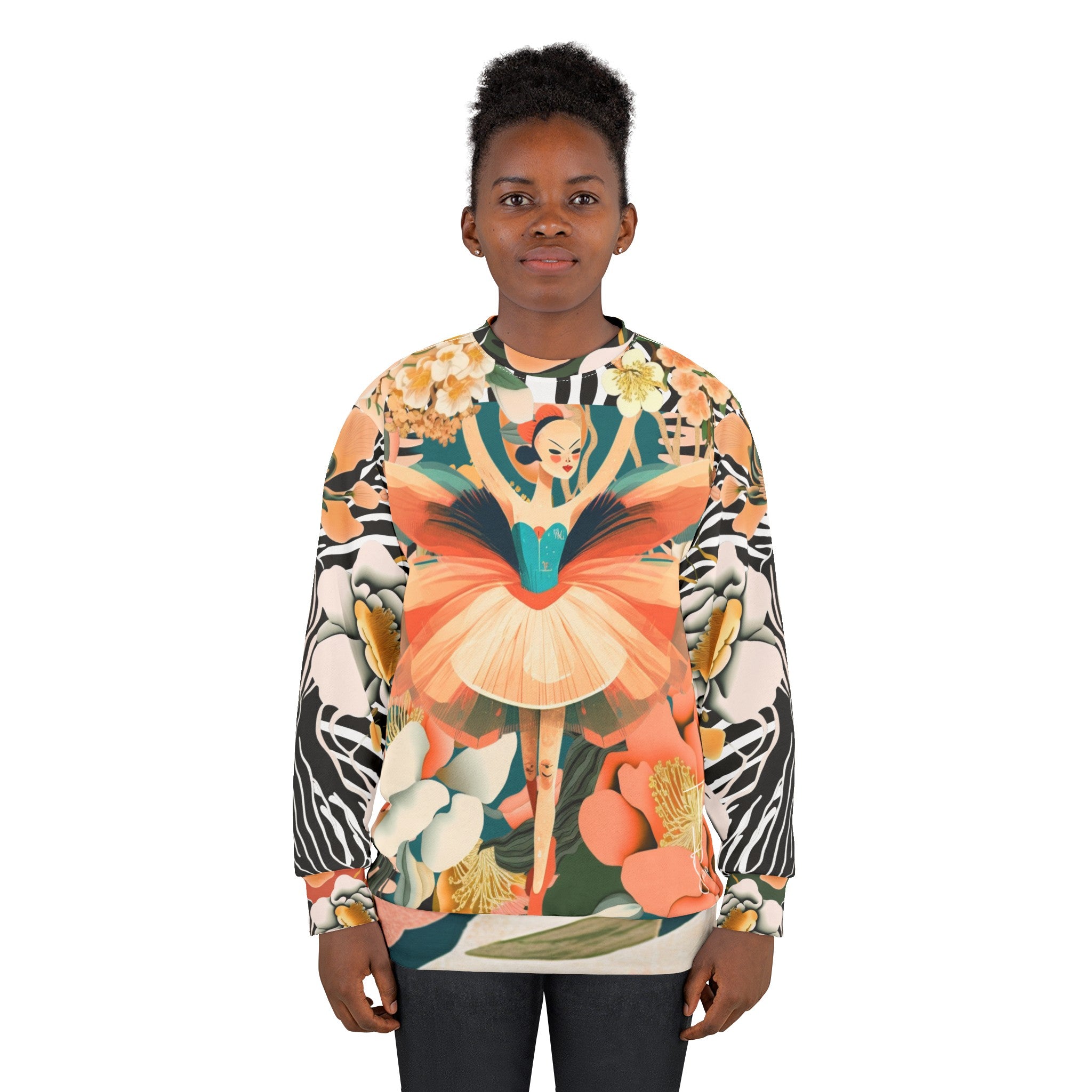 Ballerina in Garden Unisex Sweatshirt