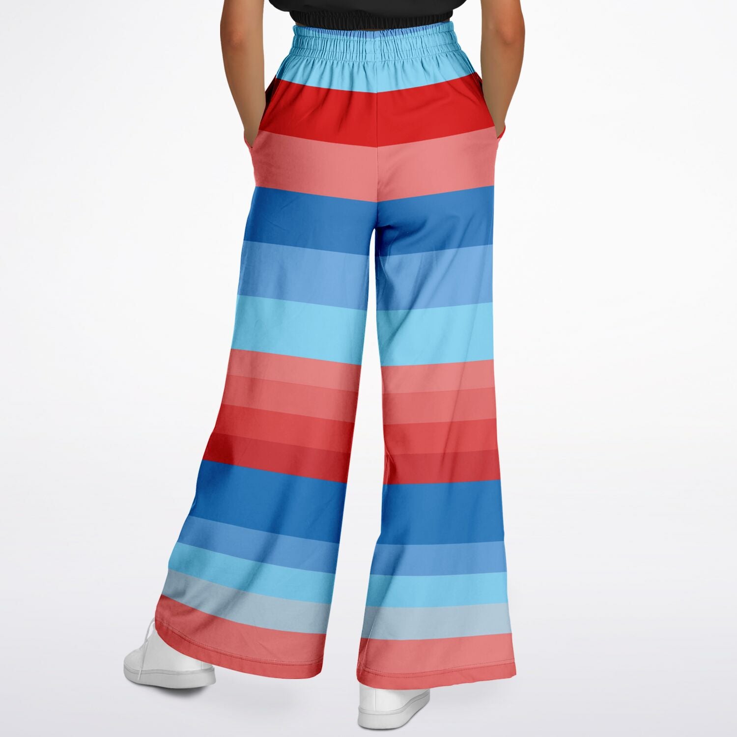 Pantalones anchos de poliéster ecológico Sunset Strip Rainbow 