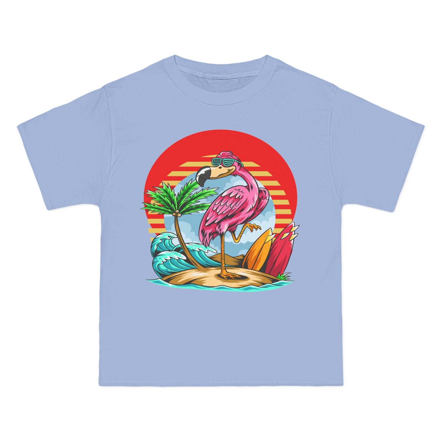 Camiseta pesada La Vida Flamingo Surfing