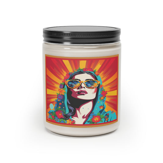 Floral Mary Hand-Poured Vegan Soy Scented Candle - Cinnamon, 9oz