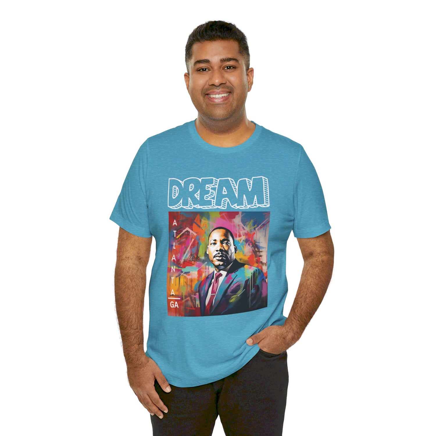 MLK Jr Dream Graffiti Art Unisex Short Sleeve Tee