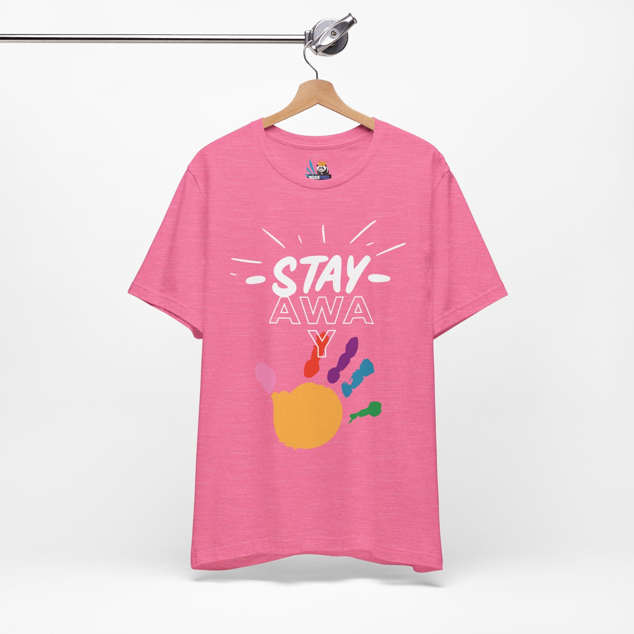 Stay Away Rainbow Hand Unisex Short Sleeve Tee