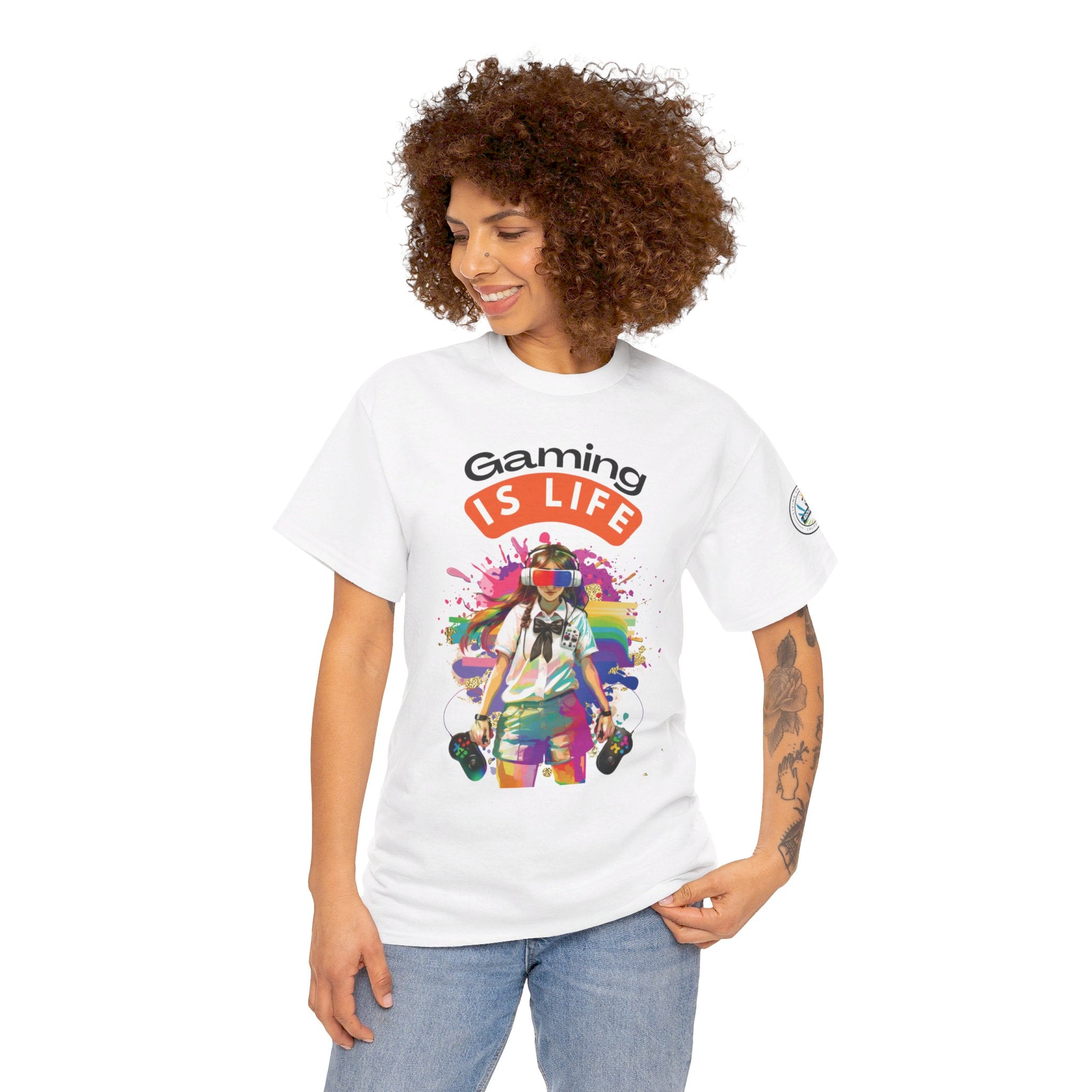 Gaming is Life - Girl Gamer Unisex Heavy Cotton Tee