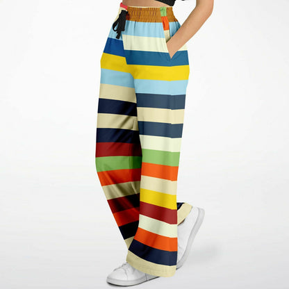 Vasona Rugby Stripe Eco-Poly Wide Leg Pants