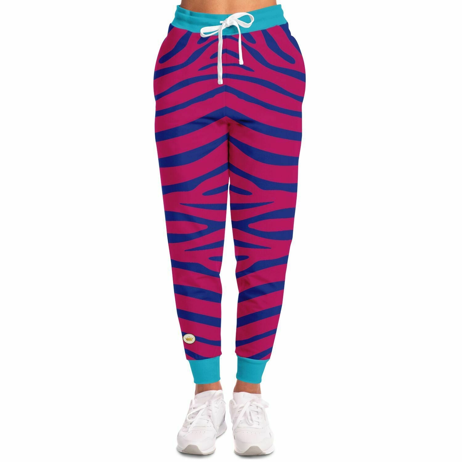 Joggers unisex Zebra in Pink Electric Eco-Poly 