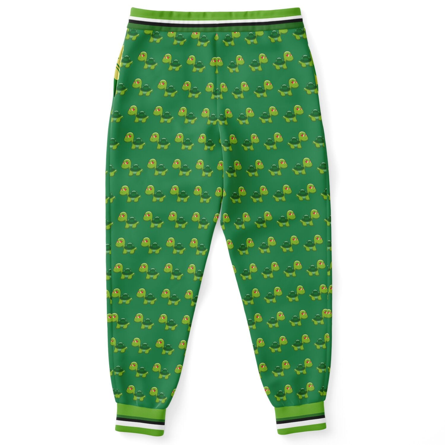 Green Acres Turtle Cluster en joggers unisex de eco-poliéster verde 