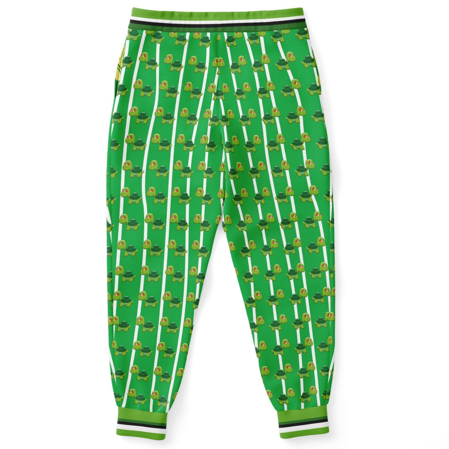 Pantalones deportivos unisex de poliéster ecológico con rayas de tortuga de Have Fun Green Acres 