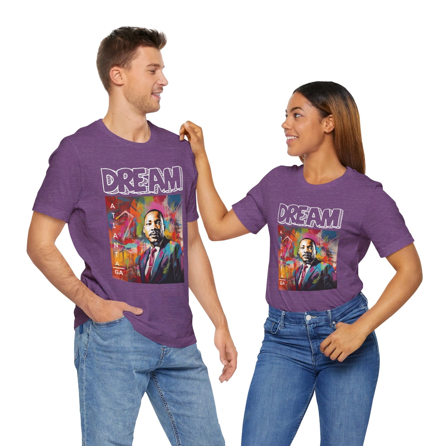 MLK Jr Dream Graffiti Art Unisex Short Sleeve Tee