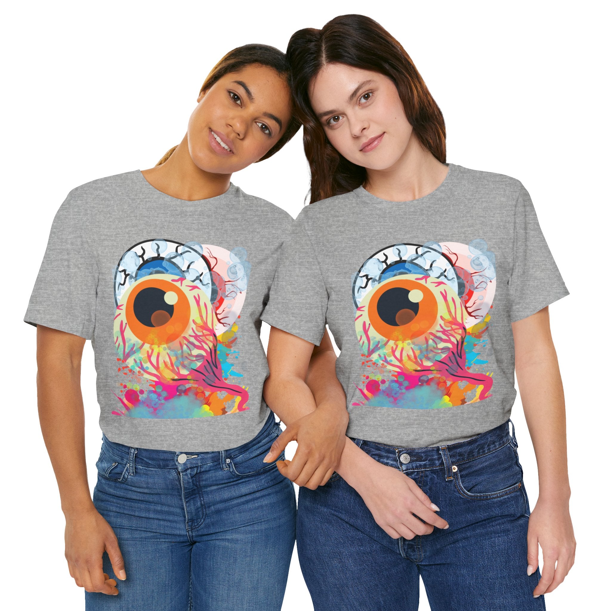 Eyes in Abstract Unisex Short Sleeve Tee