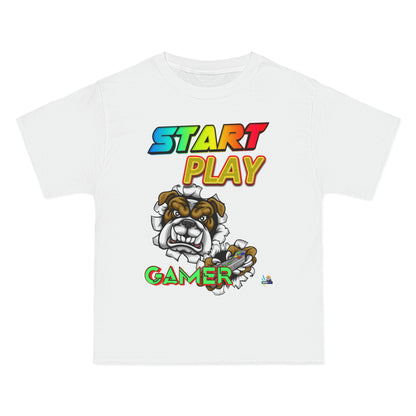 Camiseta para juegos unisex de peso pesado Start Play Bulldog Edition